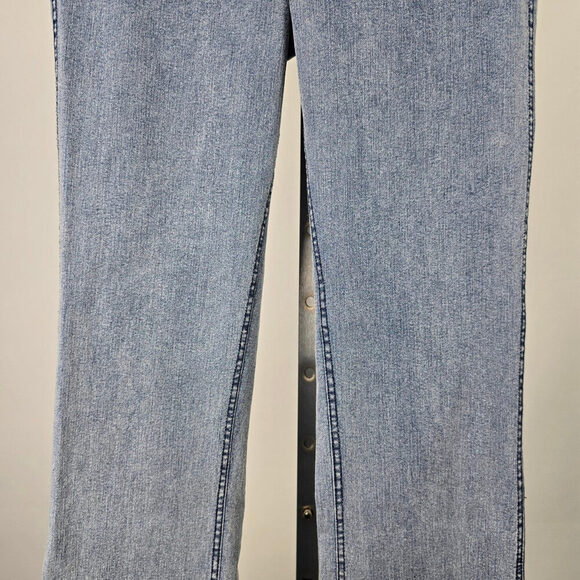 Hue High Rise Denim Flare Legging Raw Hem Jeans Size XS - Picture 3 of 8